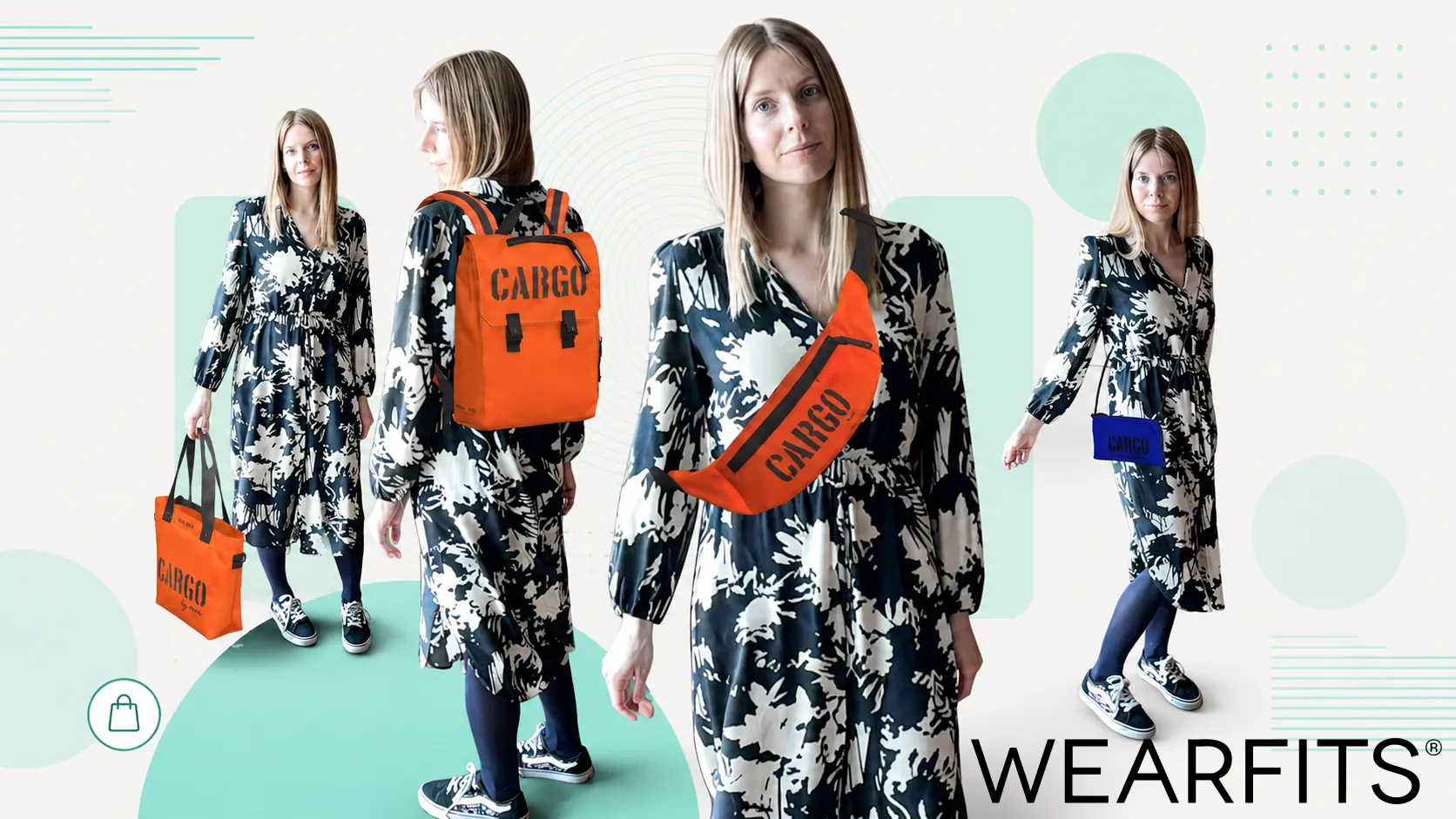 Bag and backpack try-ons for CARGO by OWEE
