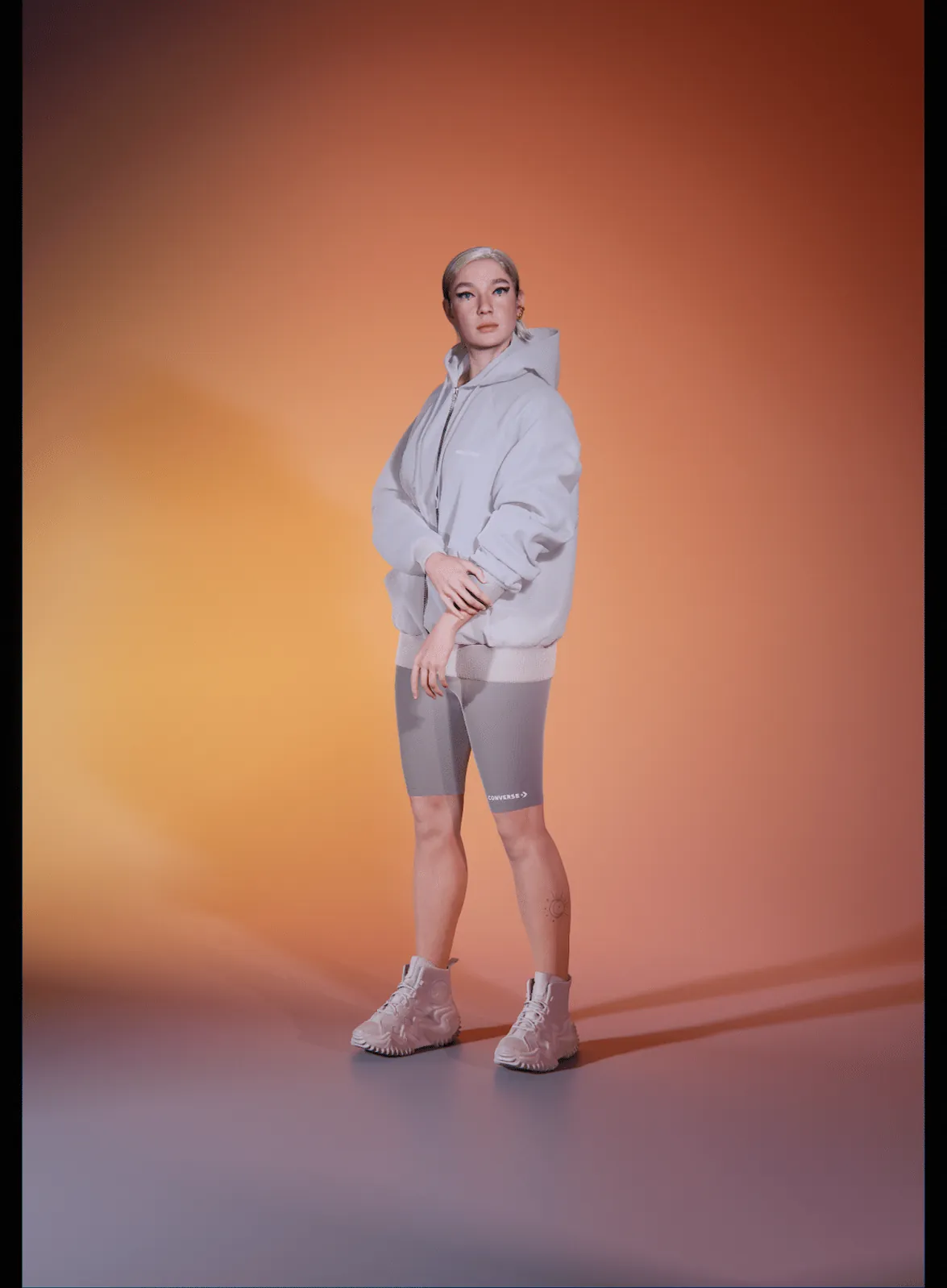 Avatar Wero wearing Converse shoes in Glamour magazine